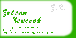zoltan nemcsok business card