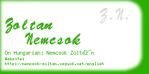 zoltan nemcsok business card